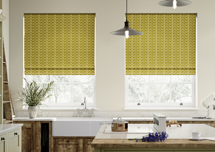 Orla Kiely Linear Stem, Seagrass - Twist&Fit Roman Blind - Image 3
